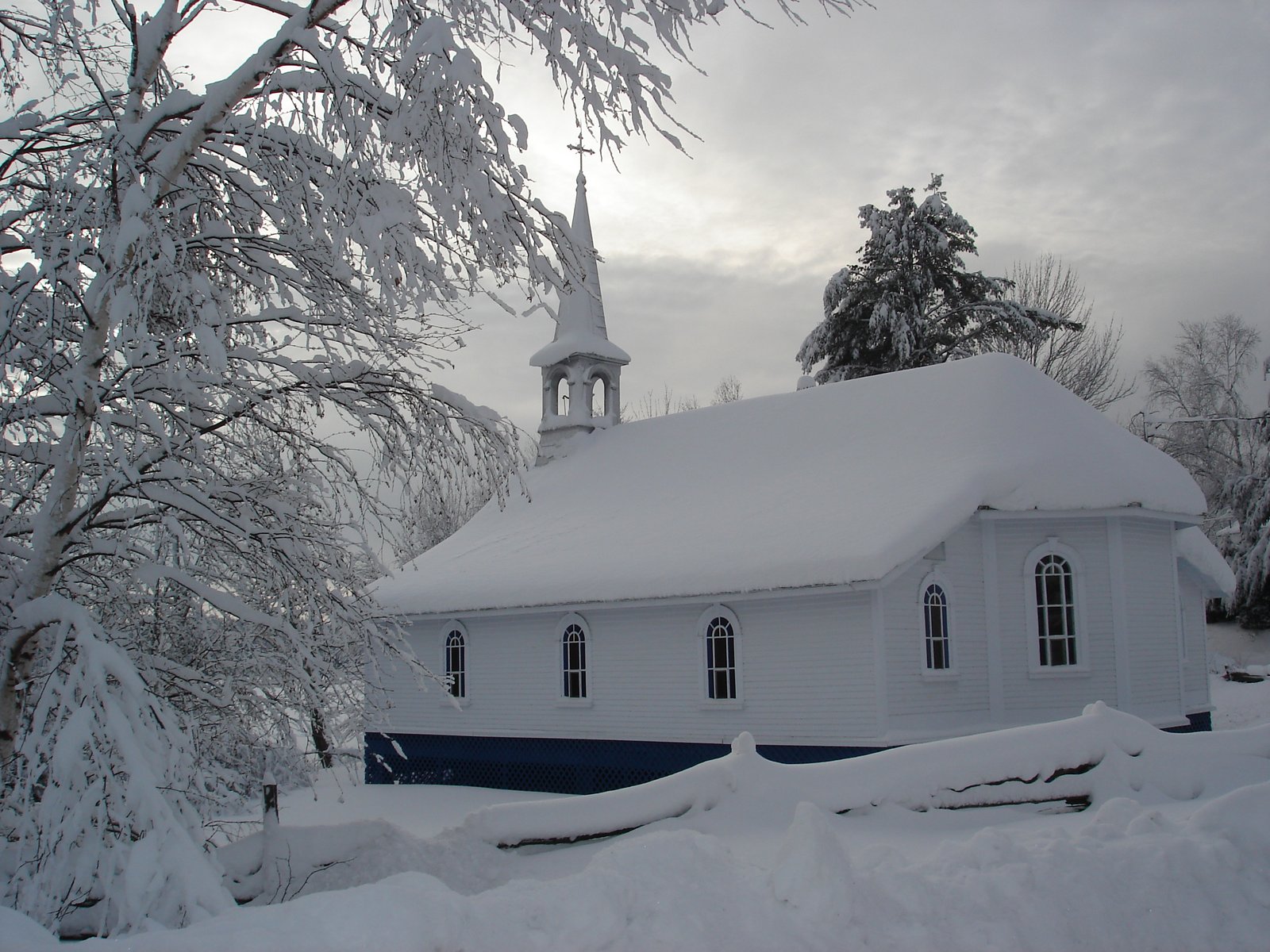 Chapelle du Lac-Raquette en hiver